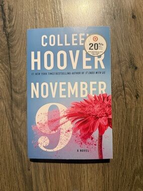 💛 3 for $15 💛 Colleen Hoover "November 9" - Blue Cover with Pink Flower
